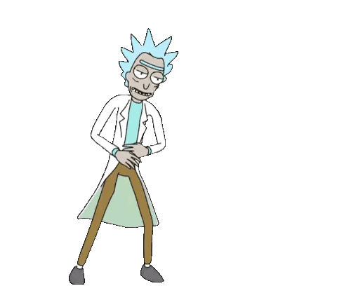 Rick From Rick And Morty At Microphone Sticker
