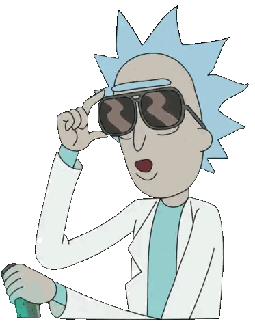 Rick From Rick And Morty Cartoon Sticker