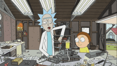 Rick From Rick And Morty Crying With Mouth Open GIF