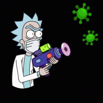 Rick From Rick And Morty Holding Toy Gun GIF