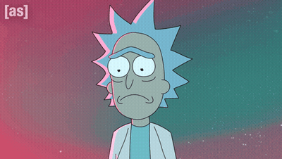 Rick From Rick And Morty On Purple Background GIF