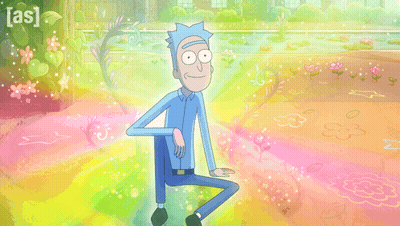 Rick From Rick And Morty Sitting In Chair GIF