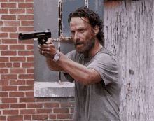 Rick Grimes Walking Dead Pointing Gun