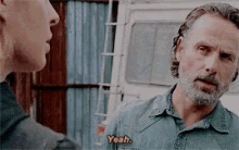 Rick Grimes Walking Dead Stepping Backwards GIF