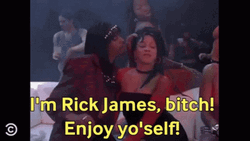 Rick James Trying To Kiss Someone GIF