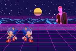 Rick Rolled Sonic Neon Aesthetic GIF