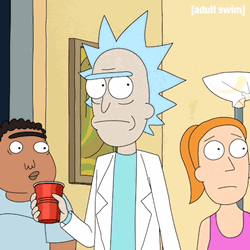 Rick Sanchez Casually Drinking GIF