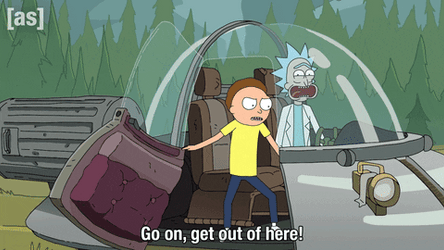 Rick Sanchez Crashed Ride GIF