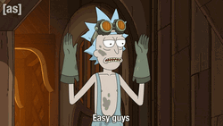 Rick Sanchez Hands Up GIF