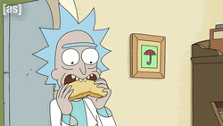 Rick Sanchez Peacefully Eating GIF