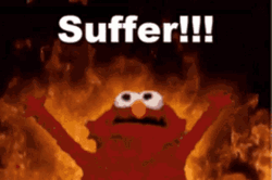 Rickroll Rick Astley Elmo Suffer Fire GIF