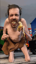 Ricky Berwick Throwing Banana GIF