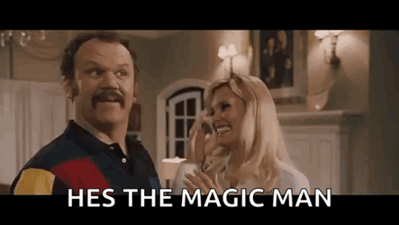 Ricky Bobby Magic Man John Reilley GIF