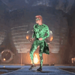 Riddler Spits Down The Platform GIF