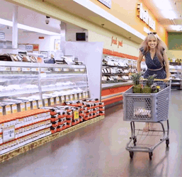 Ride The Cart At The Market GIF