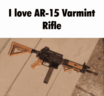 Rifle Saying I Love AR-15 Varmint Rifle