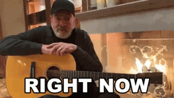 Right Now Old Man Plays Guitar Sweet Caroline GIF