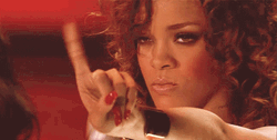 Rihanna Angry Finger Wag