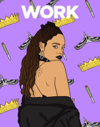 Rihanna Animated Work Work Work  GIF