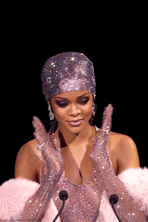Rihanna Donned Fancy Look GIF