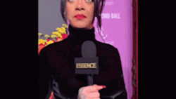 Rihanna Interview Holding Microphone GIF