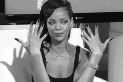Rihanna Showing Her Nail  GIF