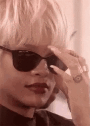 Rihanna Squint Look GIF