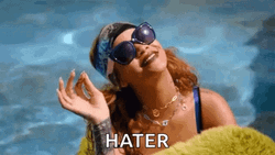 Rihanna Waving To Haters GIF