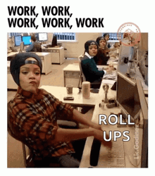 Rihanna Work Roll Ups Funny Meme GIF