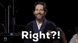 Riiight Giggly Paul Rudd GIF