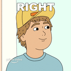 Riiight Happy Reaction Fairfax Animated Series GIF