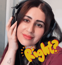 Riiiight Girl Wearing Headphones GIF