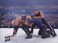 Rikishi Doing Rump Shaker To Vince McMahon Face GIF