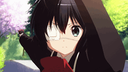 Rikka Takanashi Covering Face With Hands  GIF