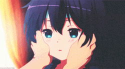 Rikka Takanashi Getting Sick  GIF