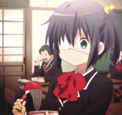 Rikka Takanashi Holding A Tomato  GIF