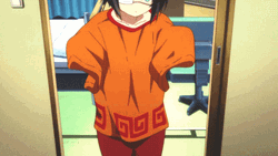 Rikka Takanashi In Baggy Clothes  GIF