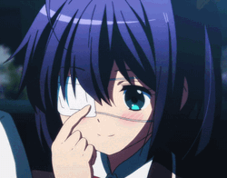 Rikka Takanashi Scratching Her Nose  GIF