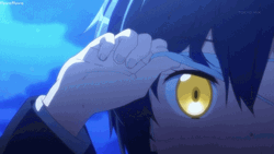 Rikka Takanashi Slowly Revealing Her Eye  GIF