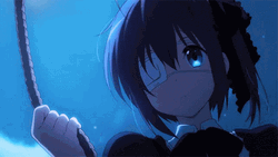 Rikka Takanashi Under Blue Sky On Anime GIF