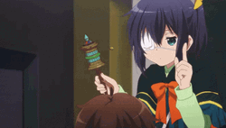 Rikka With Spinning Toy GIF