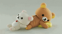 Rilakkuma Bear Lying GIF