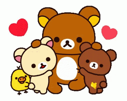 Rilakkuma Hugging Each Other GIF