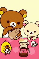 Rilakkuma Making Coffee GIF
