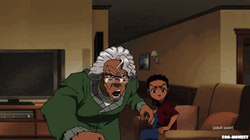 Riley Freeman The Boondocks Breaking Granddad GIF