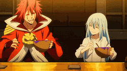 Rimuru Tempest Eating With Veldora GIF