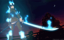 Rin Okumura The Hunter Blue Flame GIF