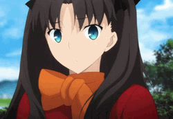 Rin Tohsaka Anime Frowning GIF