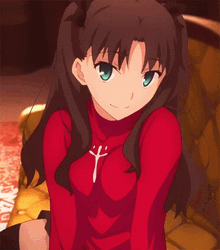 Rin Tohsaka Anime Pleasantly Speaking GIF