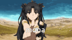 Rin Tohsaka Anime Saying Mona  GIF